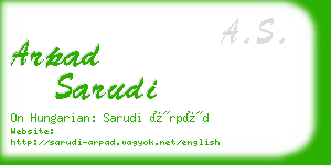 arpad sarudi business card